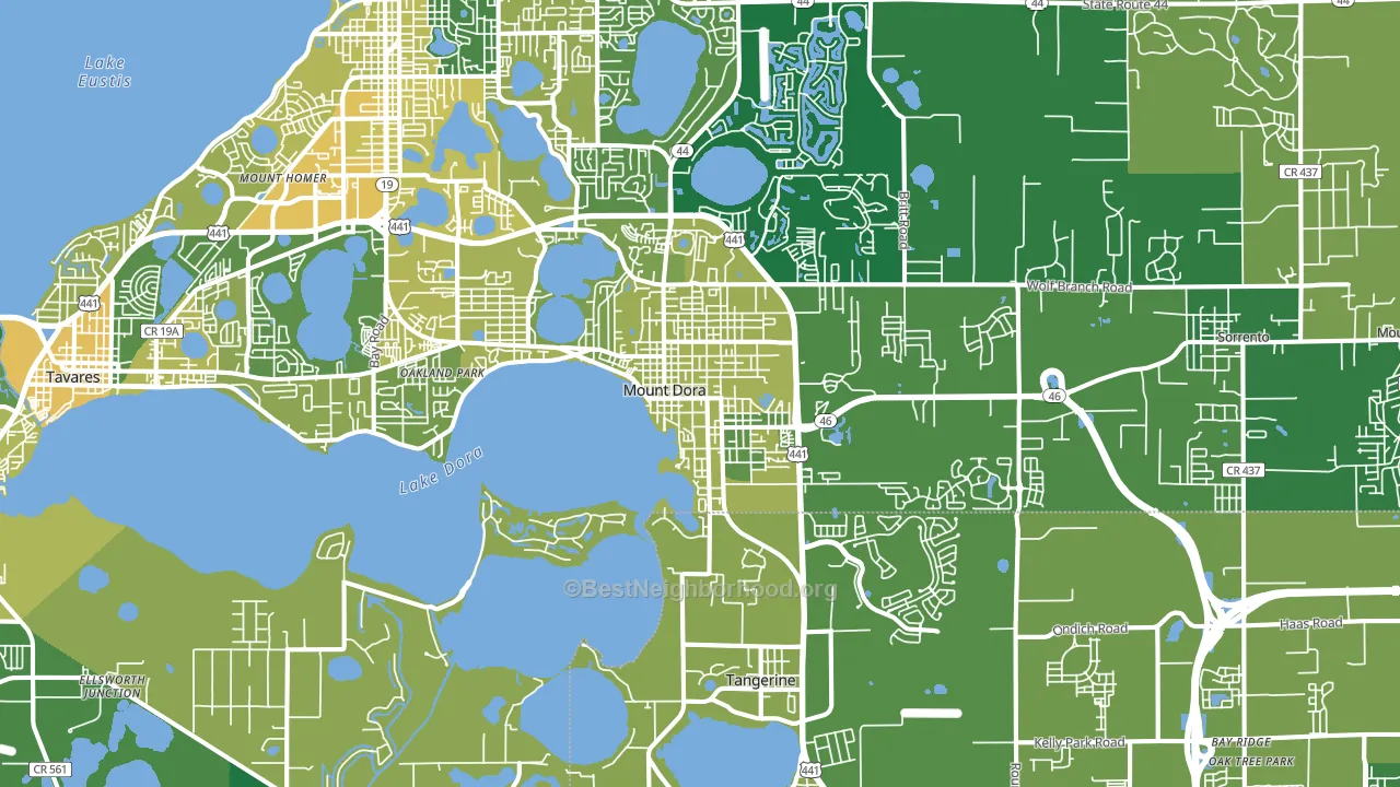 32757, FL block-group voter-turnout map