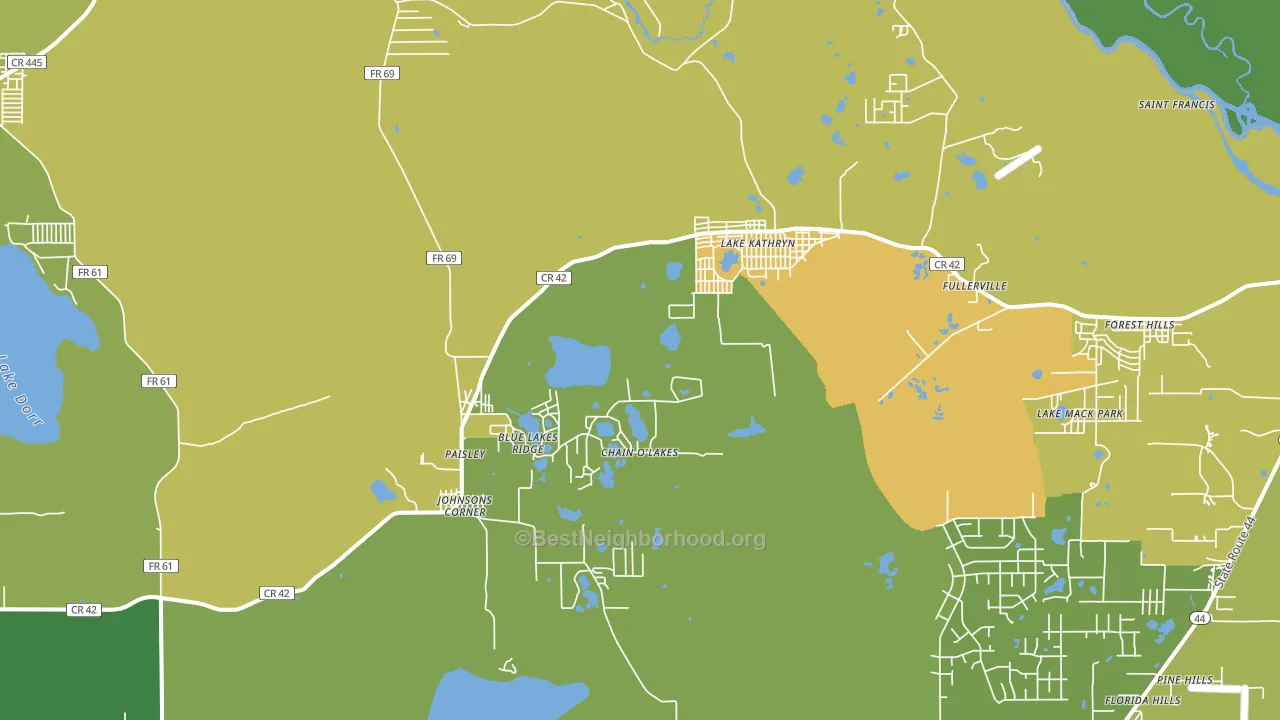 32767, FL block-group voter-turnout map