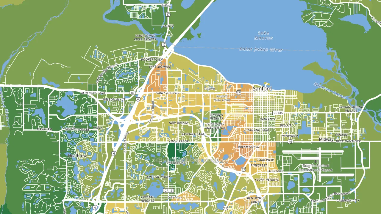 32771, FL block-group voter-turnout map