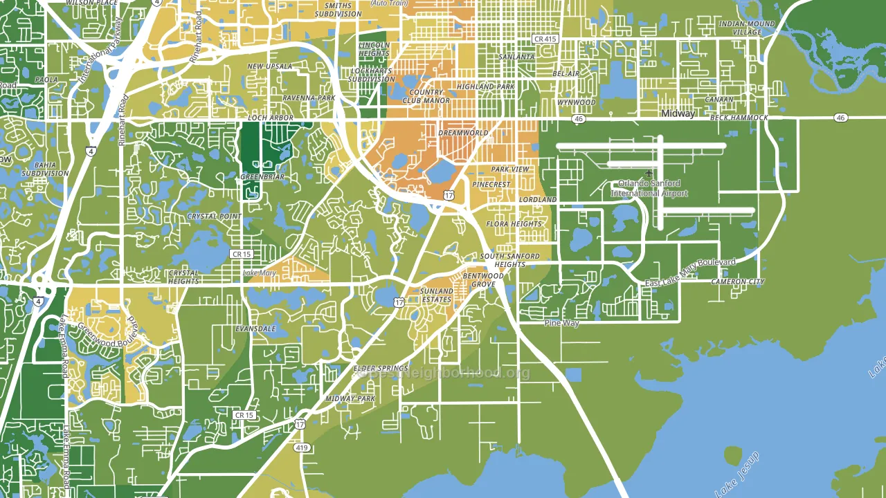 32773, FL block-group voter-turnout map