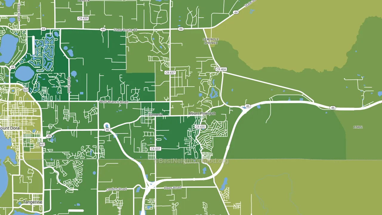 32776, FL block-group voter-turnout map