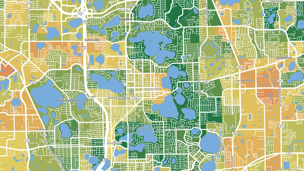 32789, FL block-group voter-turnout map