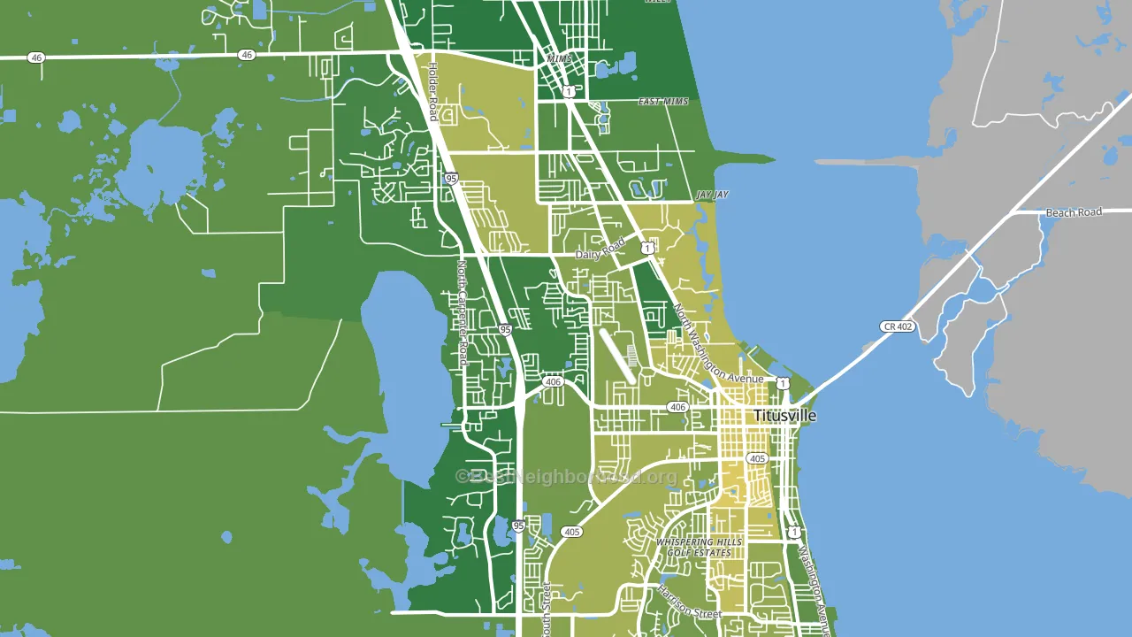 32796, FL block-group voter-turnout map