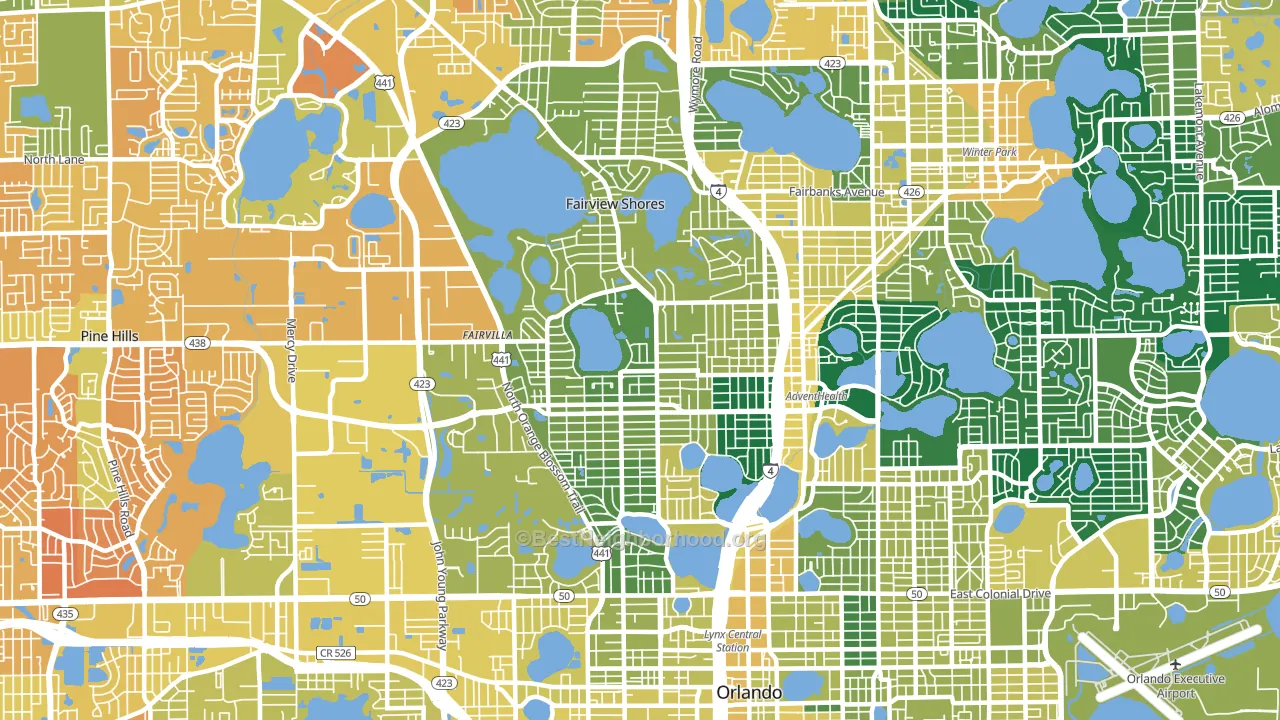 32804, FL block-group voter-turnout map