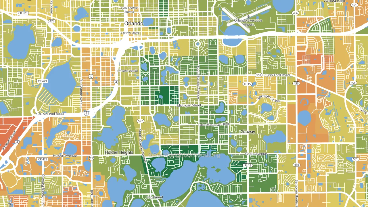 32806, FL block-group voter-turnout map