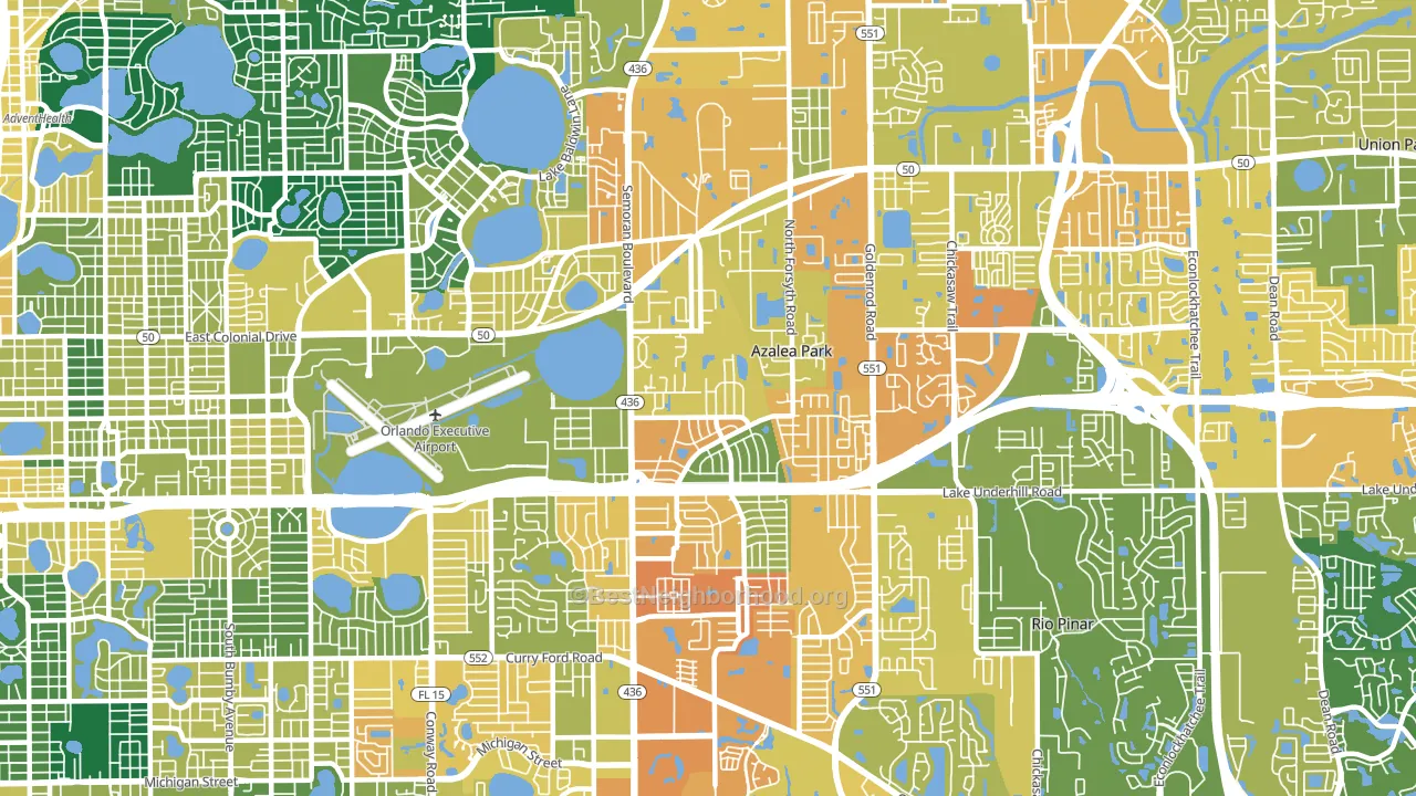 32807, FL block-group voter-turnout map