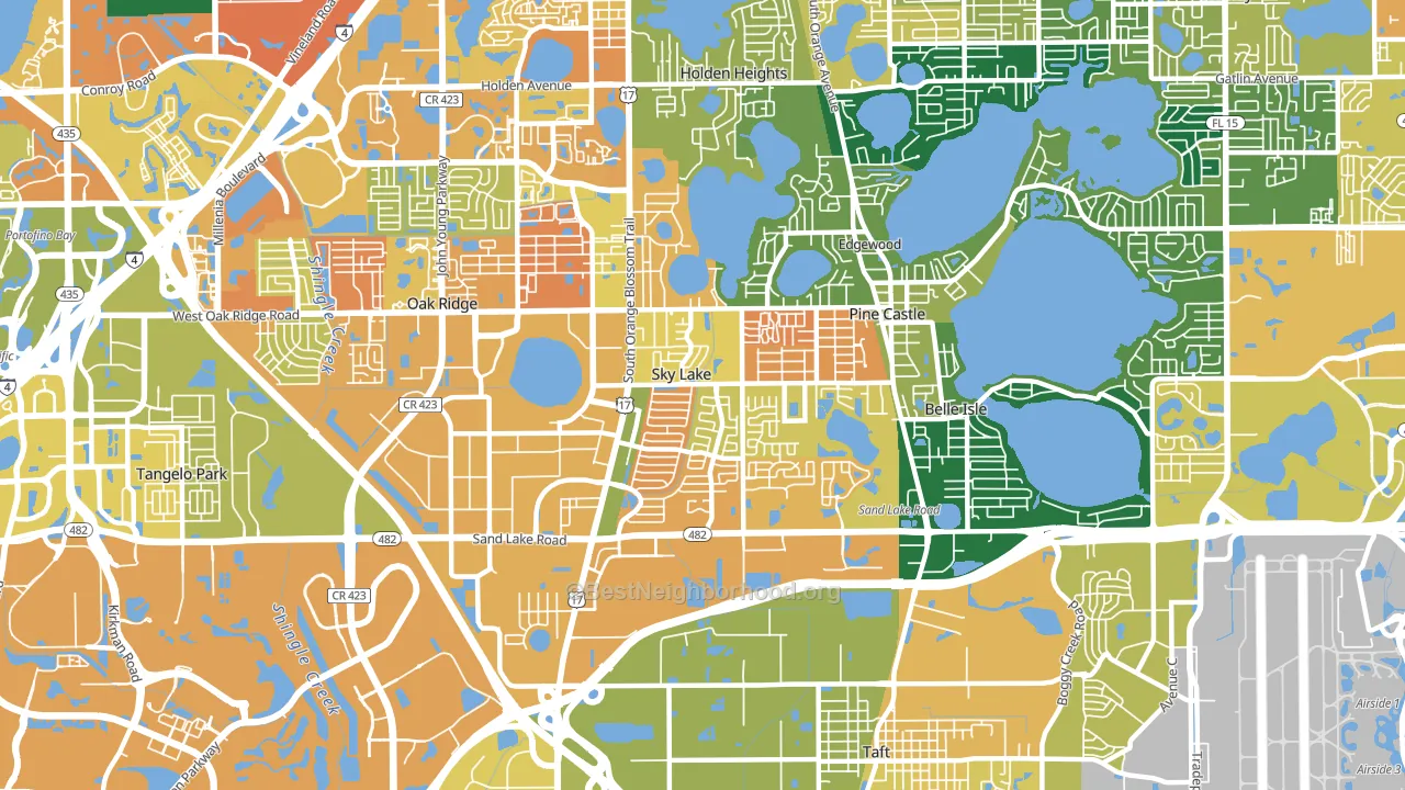 32809, FL block-group voter-turnout map