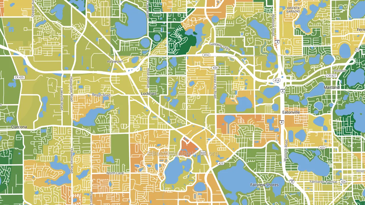 32810, FL block-group voter-turnout map