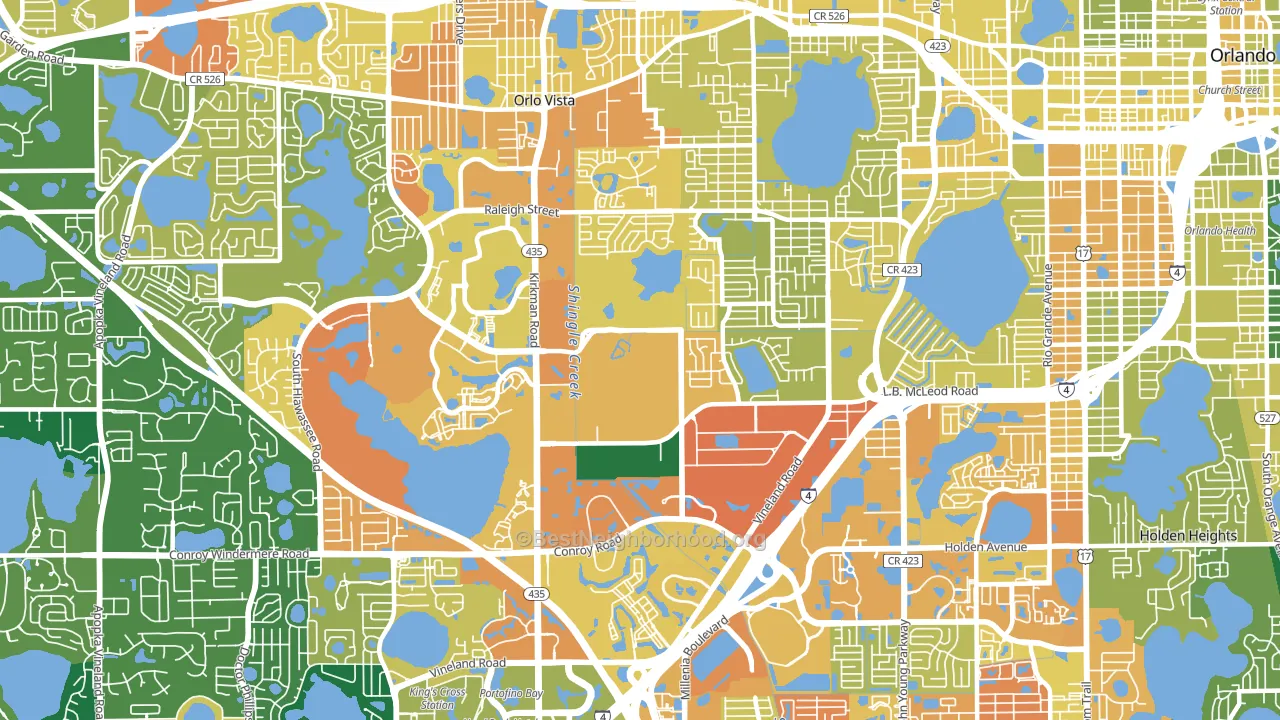 32811, FL block-group voter-turnout map