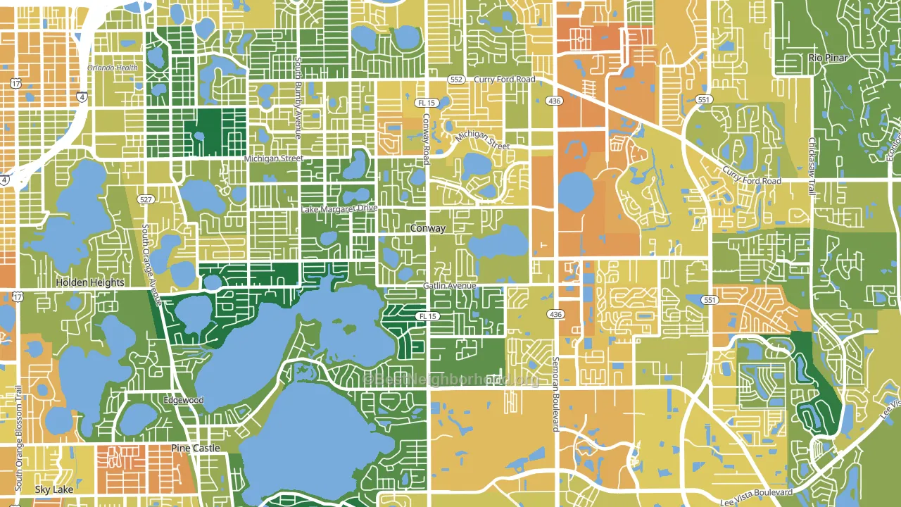 32812, FL block-group voter-turnout map