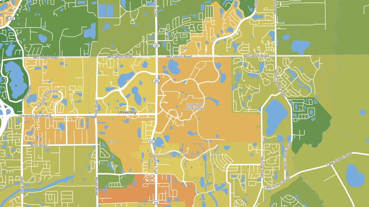 32816, FL block-group voter-turnout map