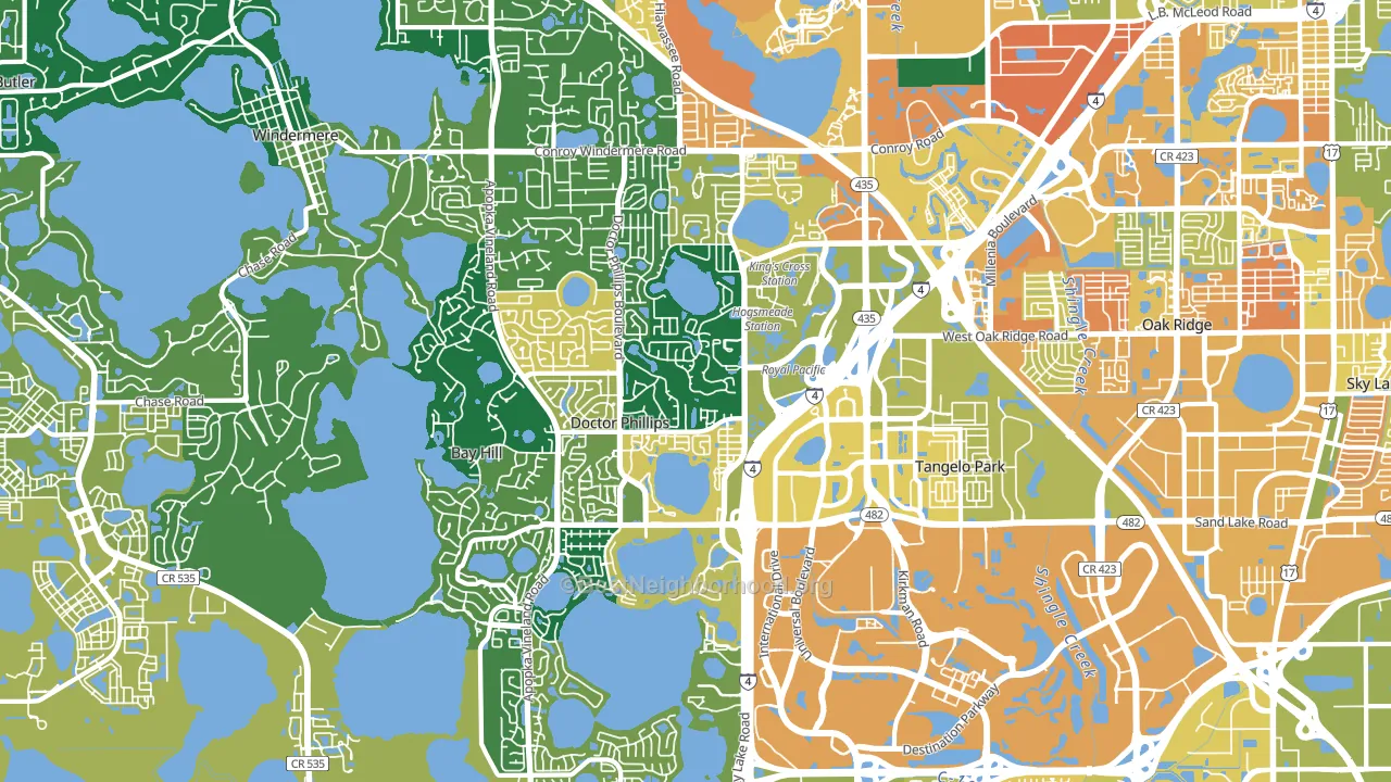 32819, FL block-group voter-turnout map