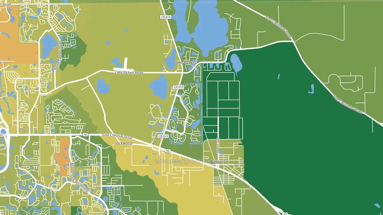 32820, FL block-group voter-turnout map