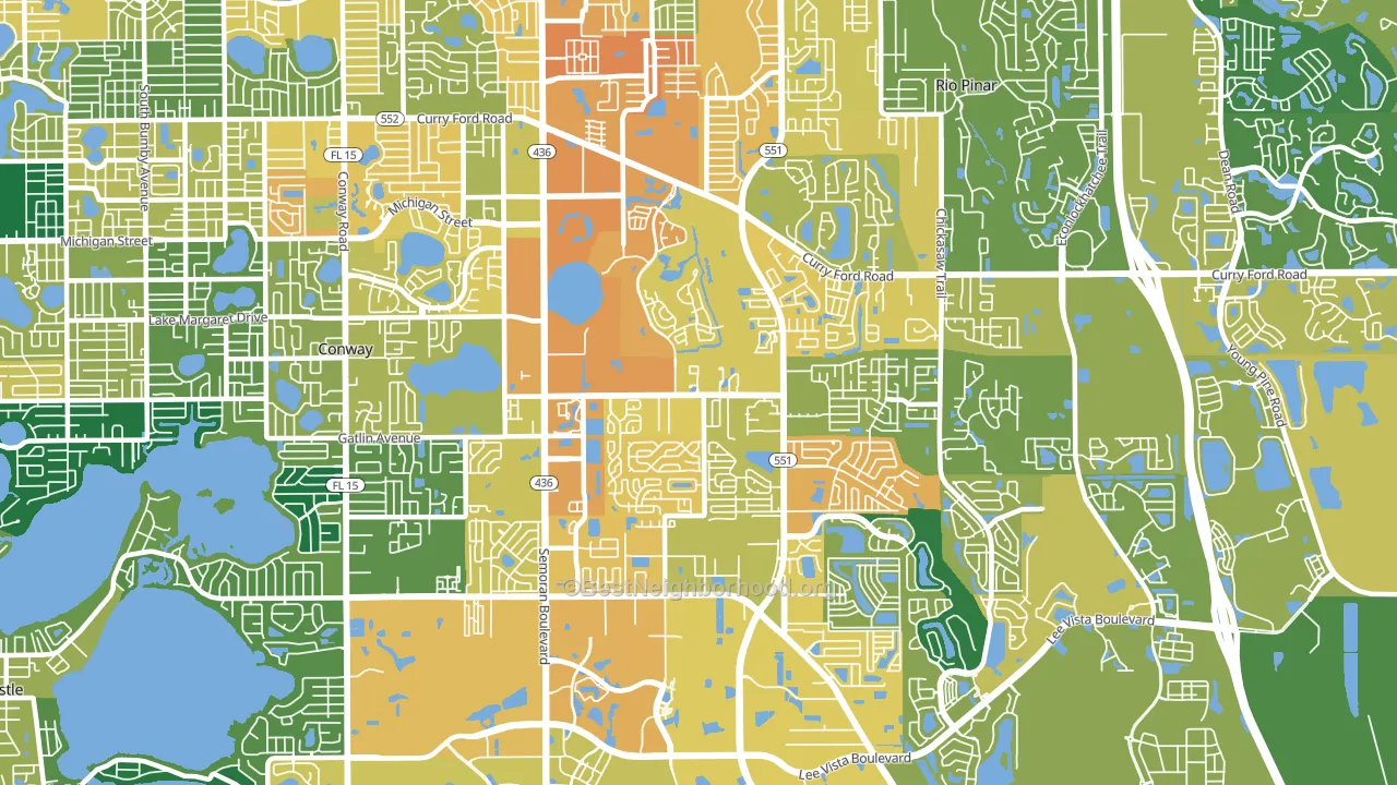 32822, FL block-group voter-turnout map