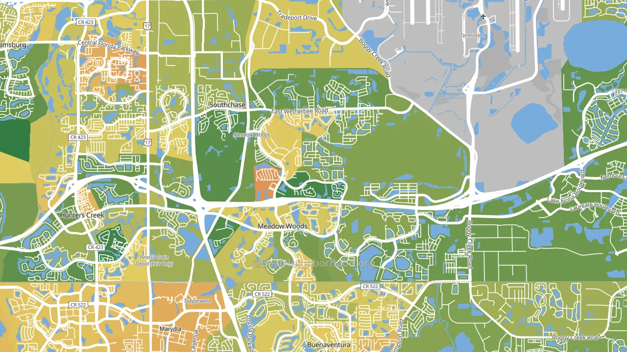32824, FL block-group voter-turnout map