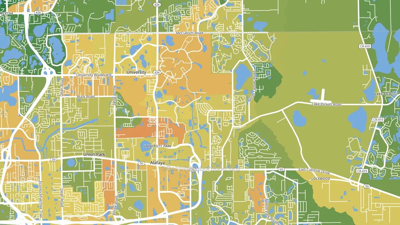 32826, FL block-group voter-turnout map