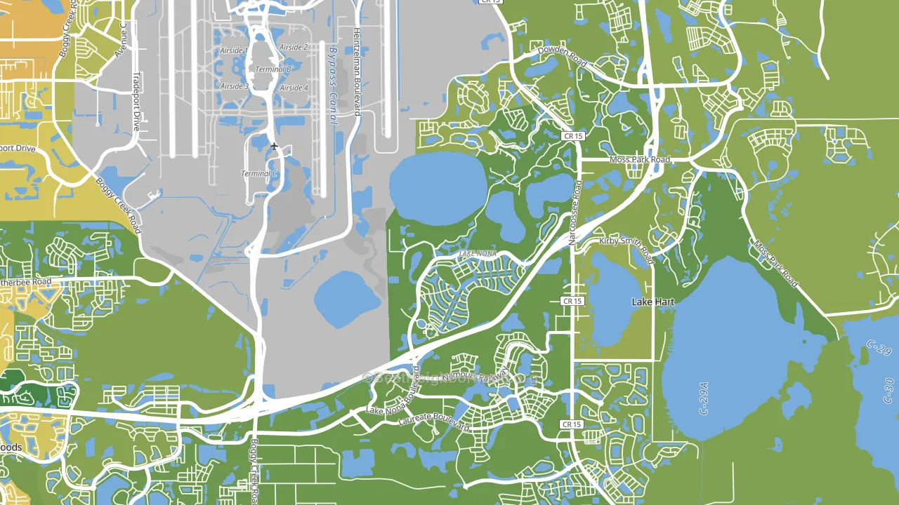 32827, FL block-group voter-turnout map