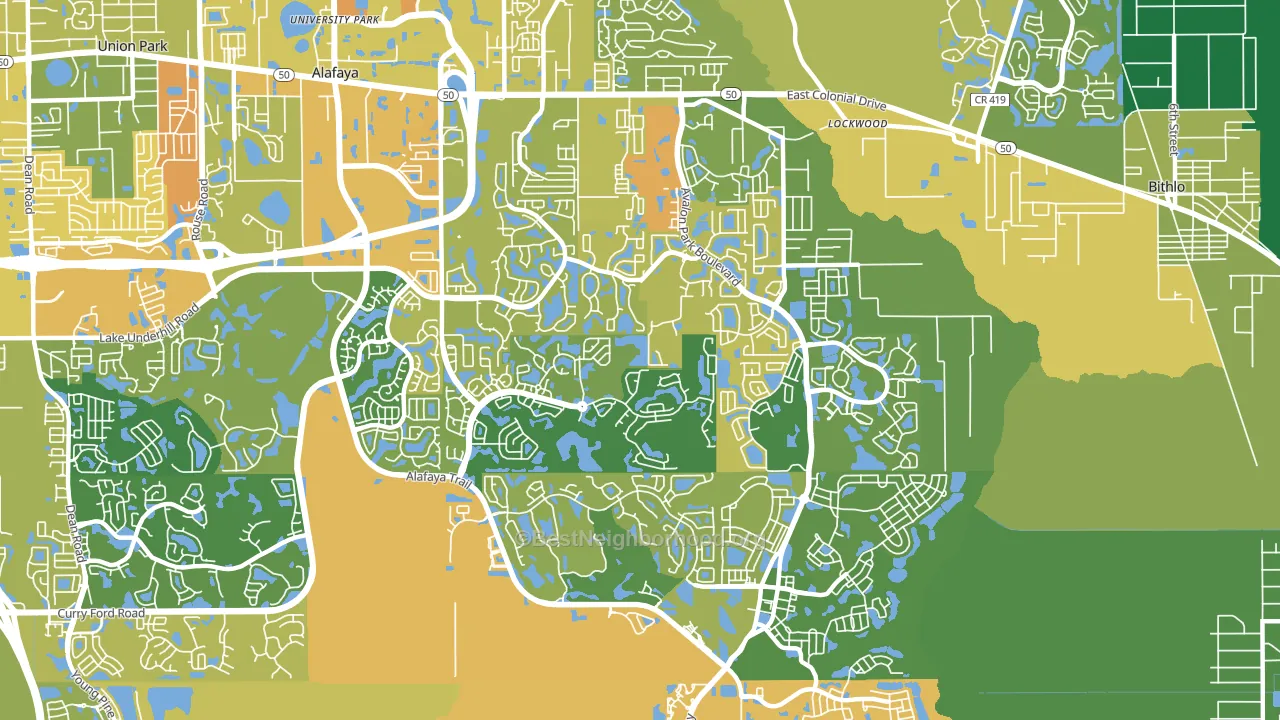 32828, FL block-group voter-turnout map