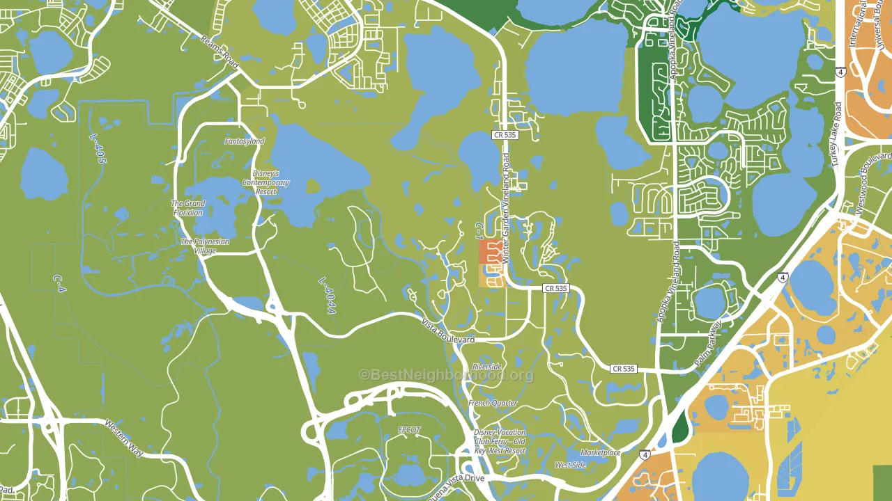32830, FL block-group voter-turnout map