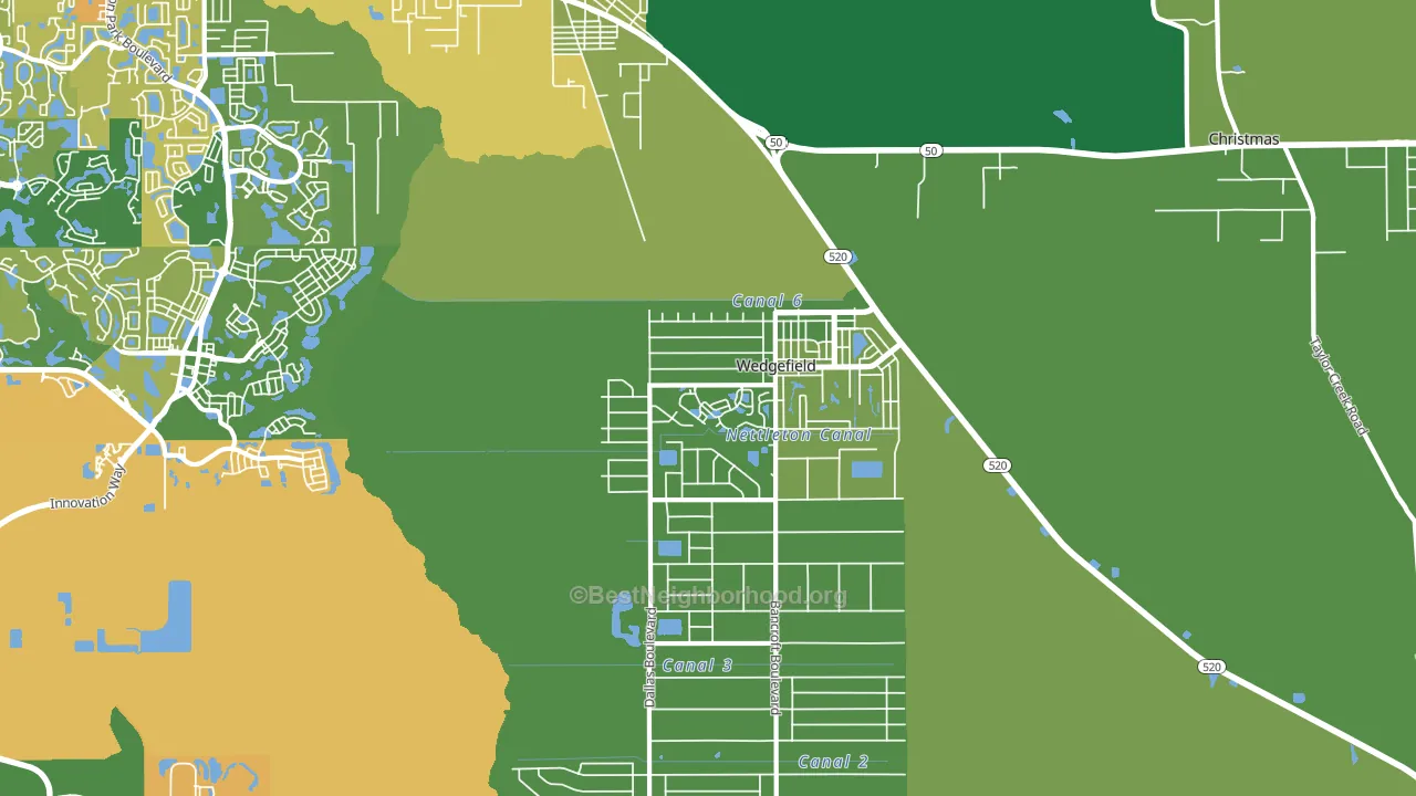 32833, FL block-group voter-turnout map