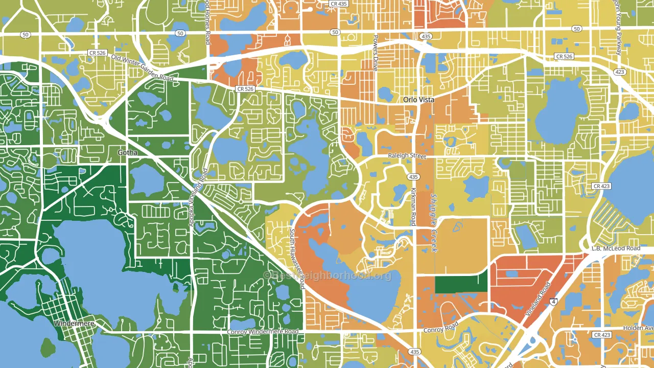 32835, FL block-group voter-turnout map