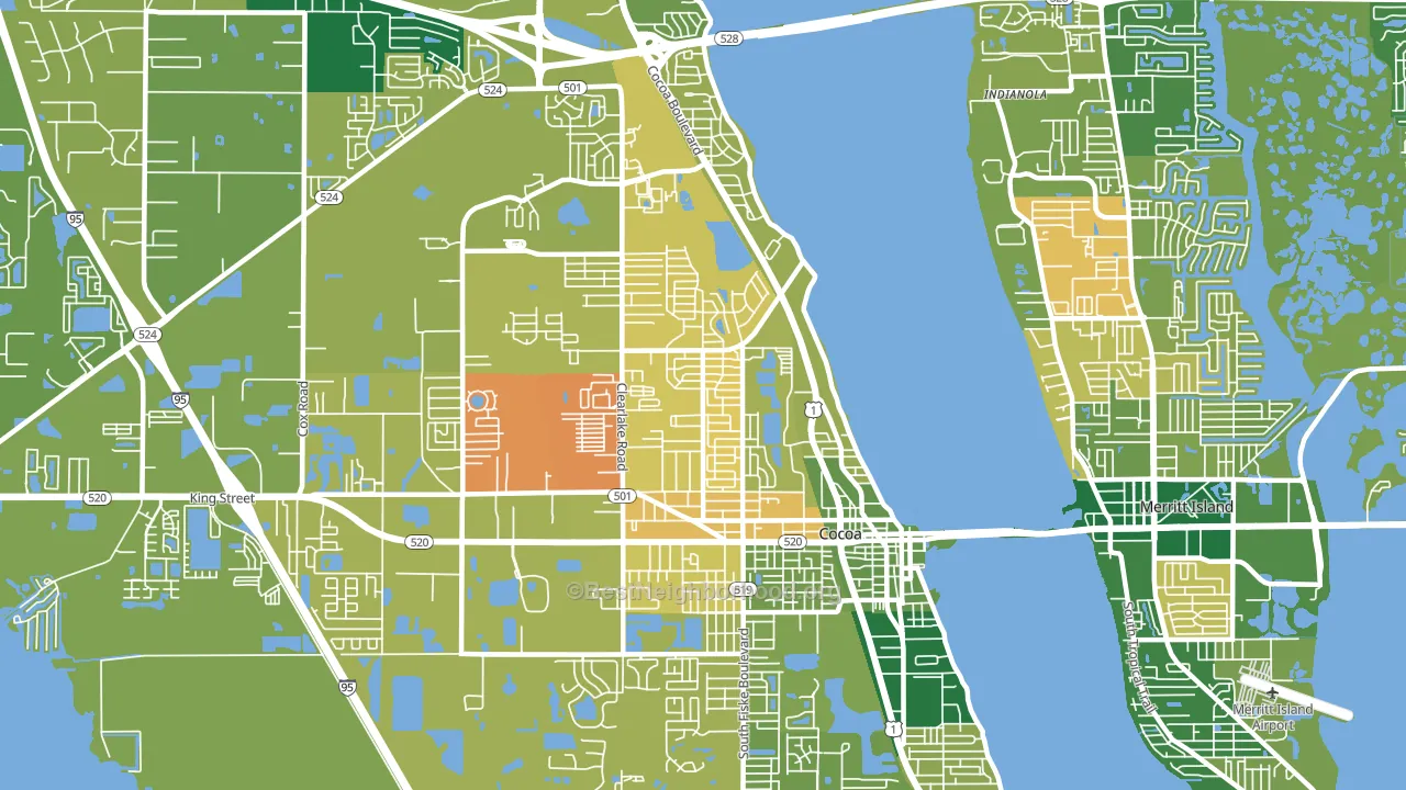 32922, FL block-group voter-turnout map