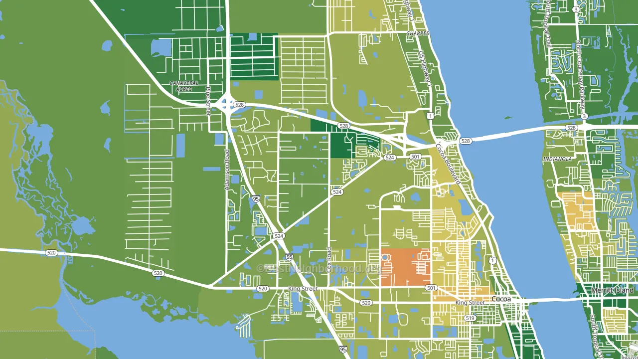 32926, FL block-group voter-turnout map