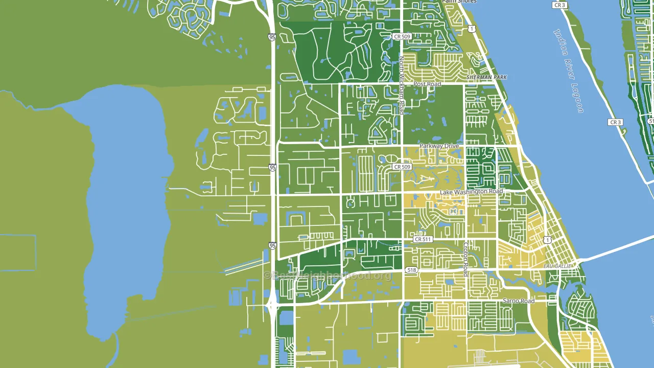 32934, FL block-group voter-turnout map