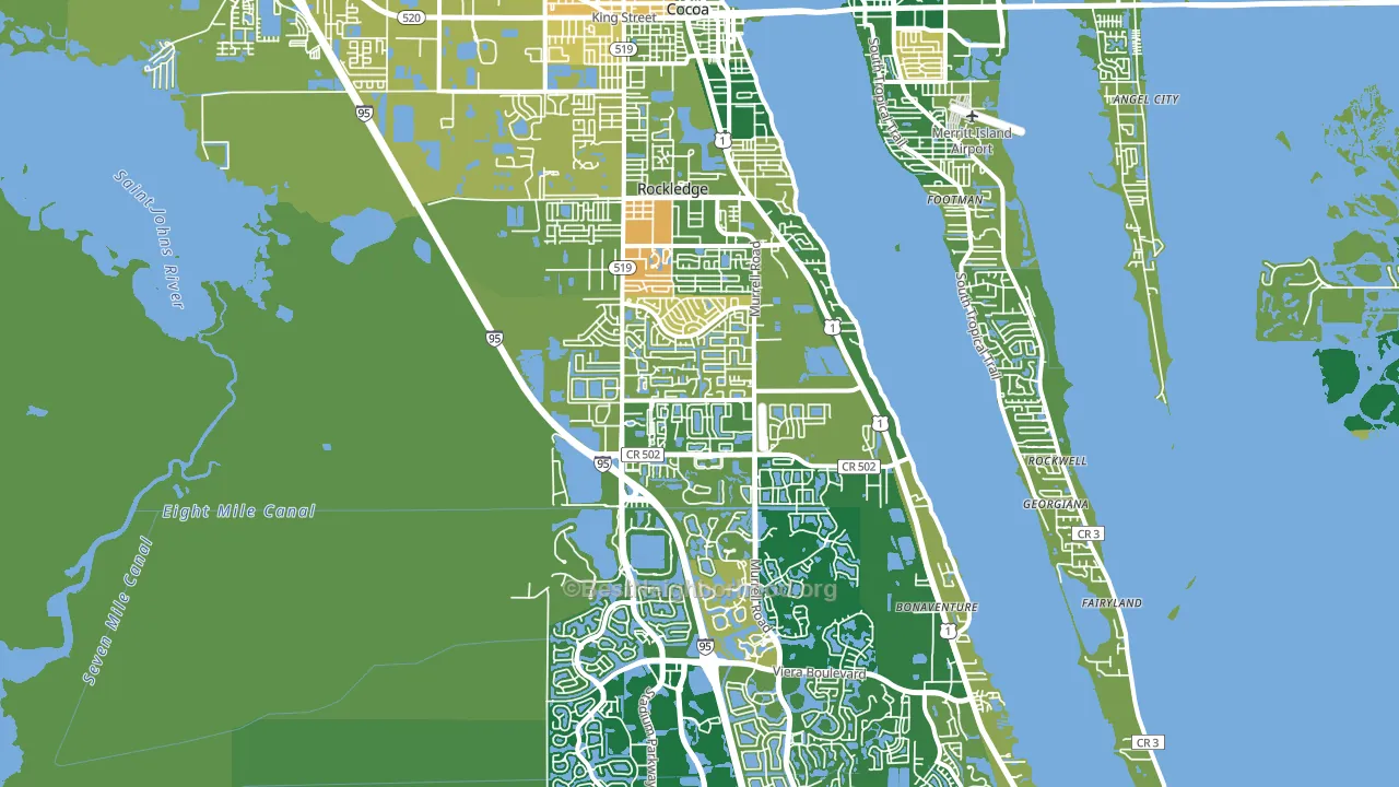 32955, FL block-group voter-turnout map