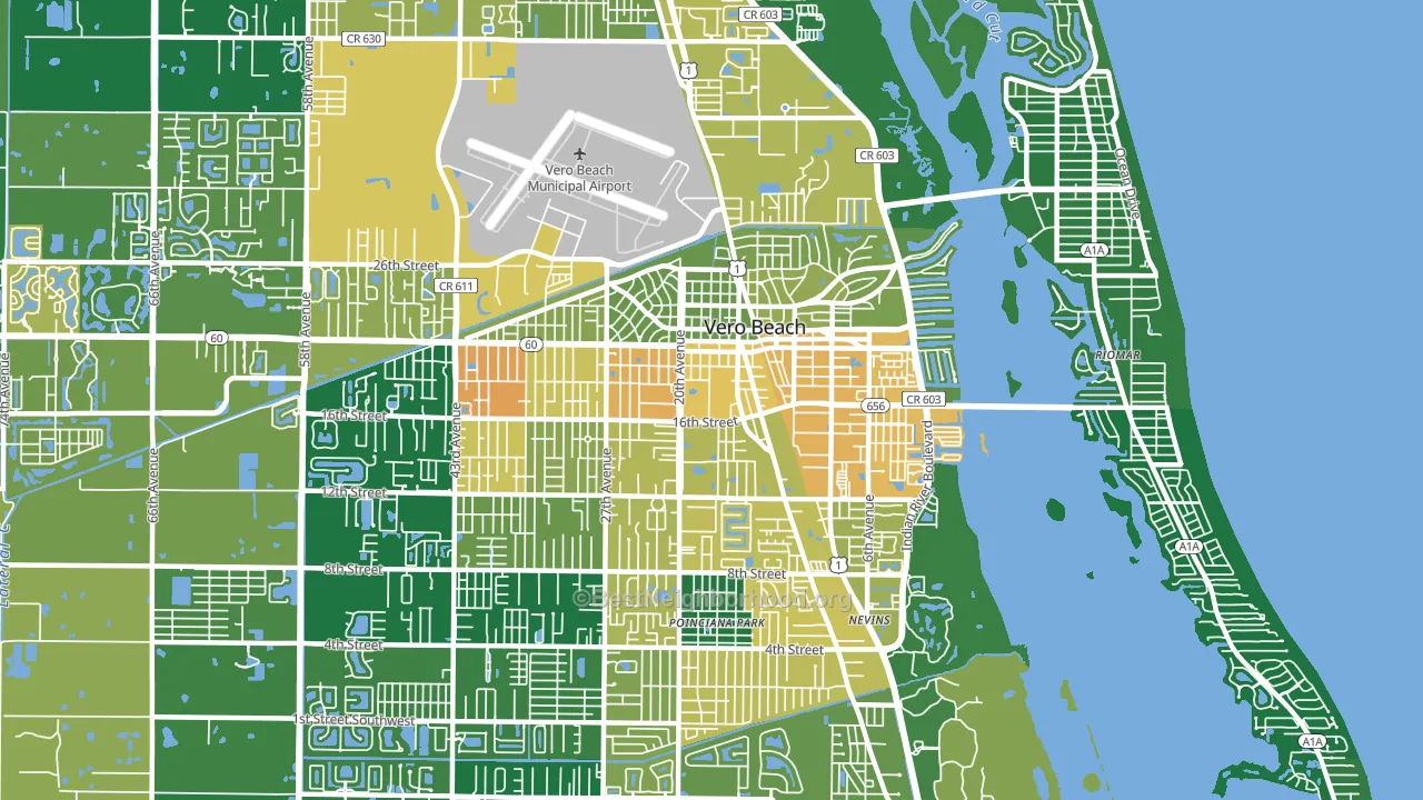 32960, FL block-group voter-turnout map
