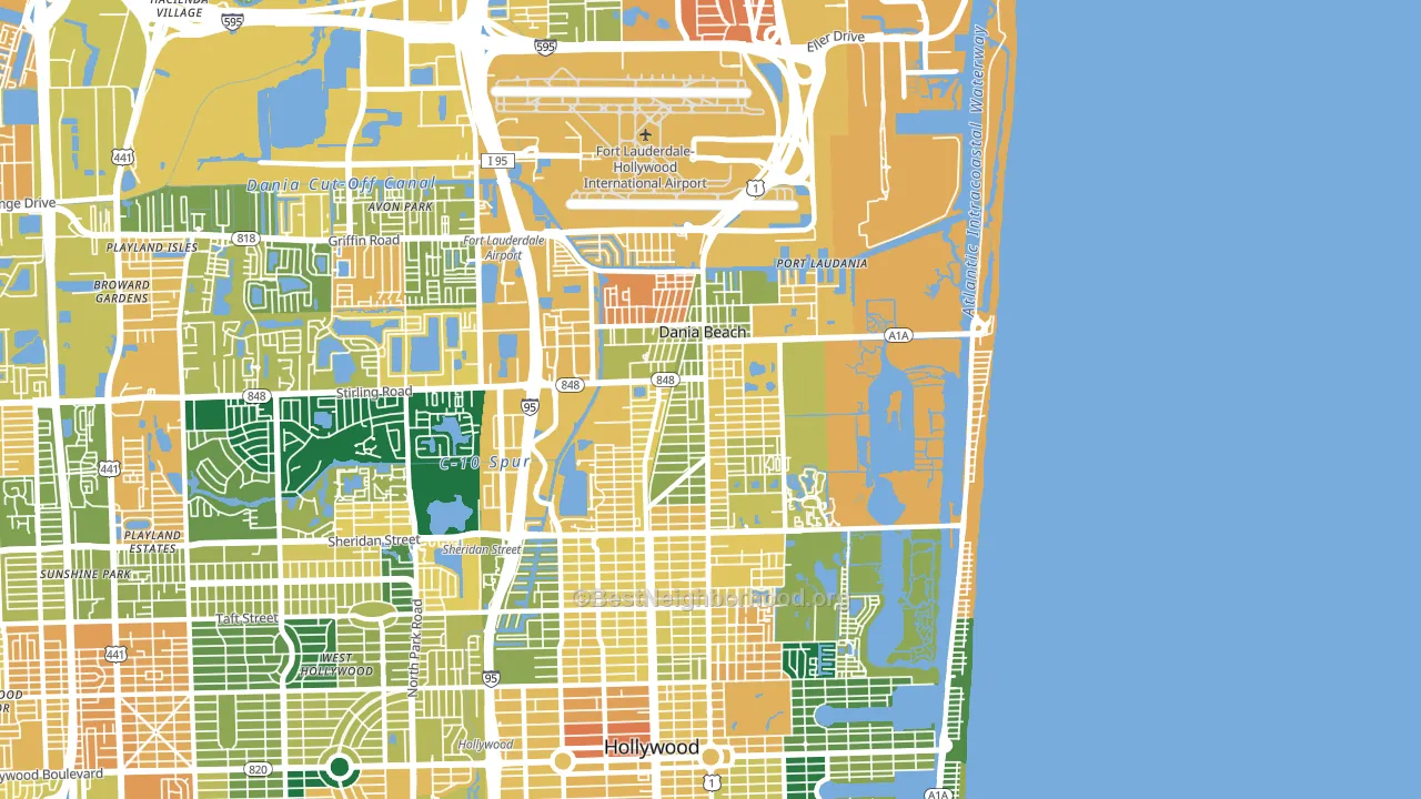 33004, FL block-group voter-turnout map