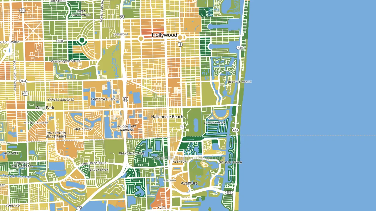 33009, FL block-group voter-turnout map