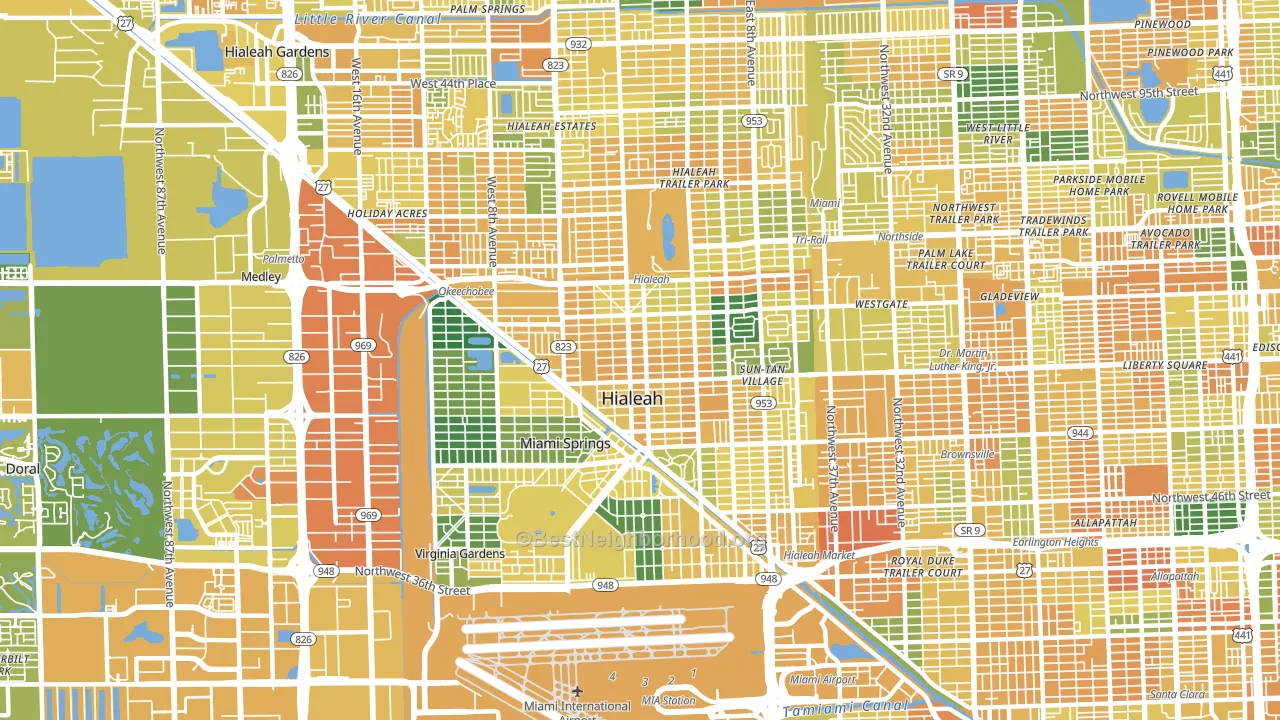 33010, FL block-group voter-turnout map