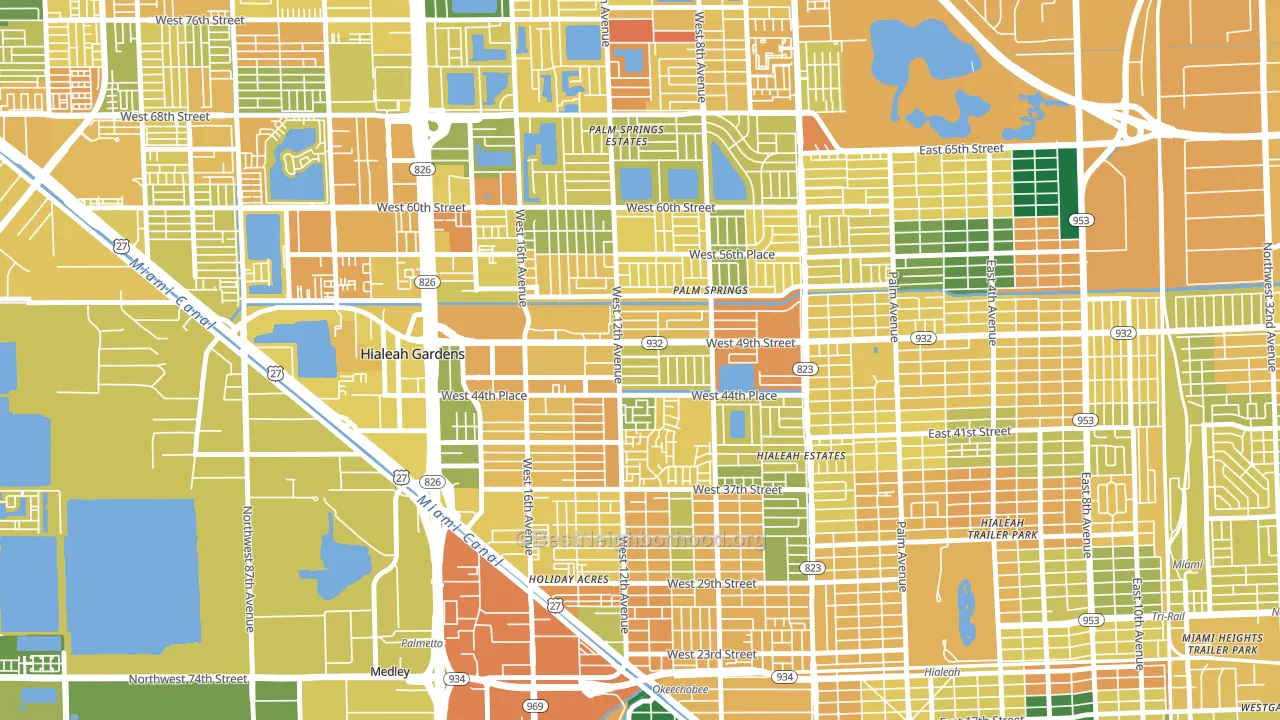 33012, FL block-group voter-turnout map