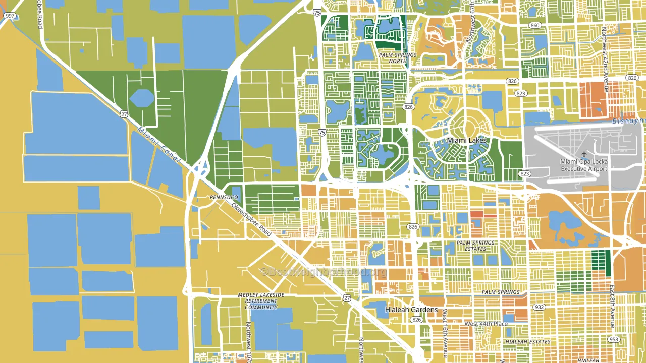 33018, FL block-group voter-turnout map