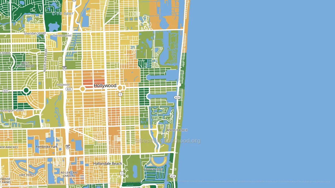 33019, FL block-group voter-turnout map