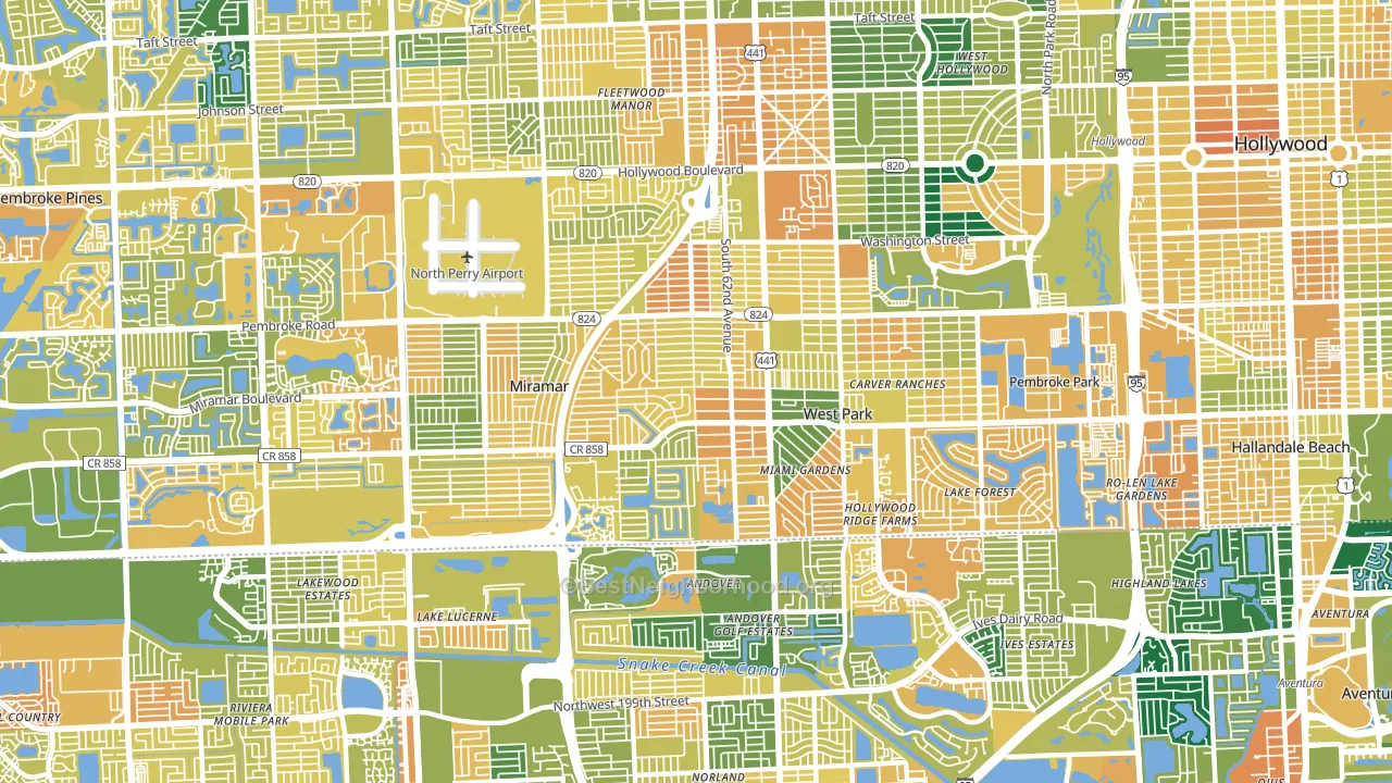 33023, FL block-group voter-turnout map