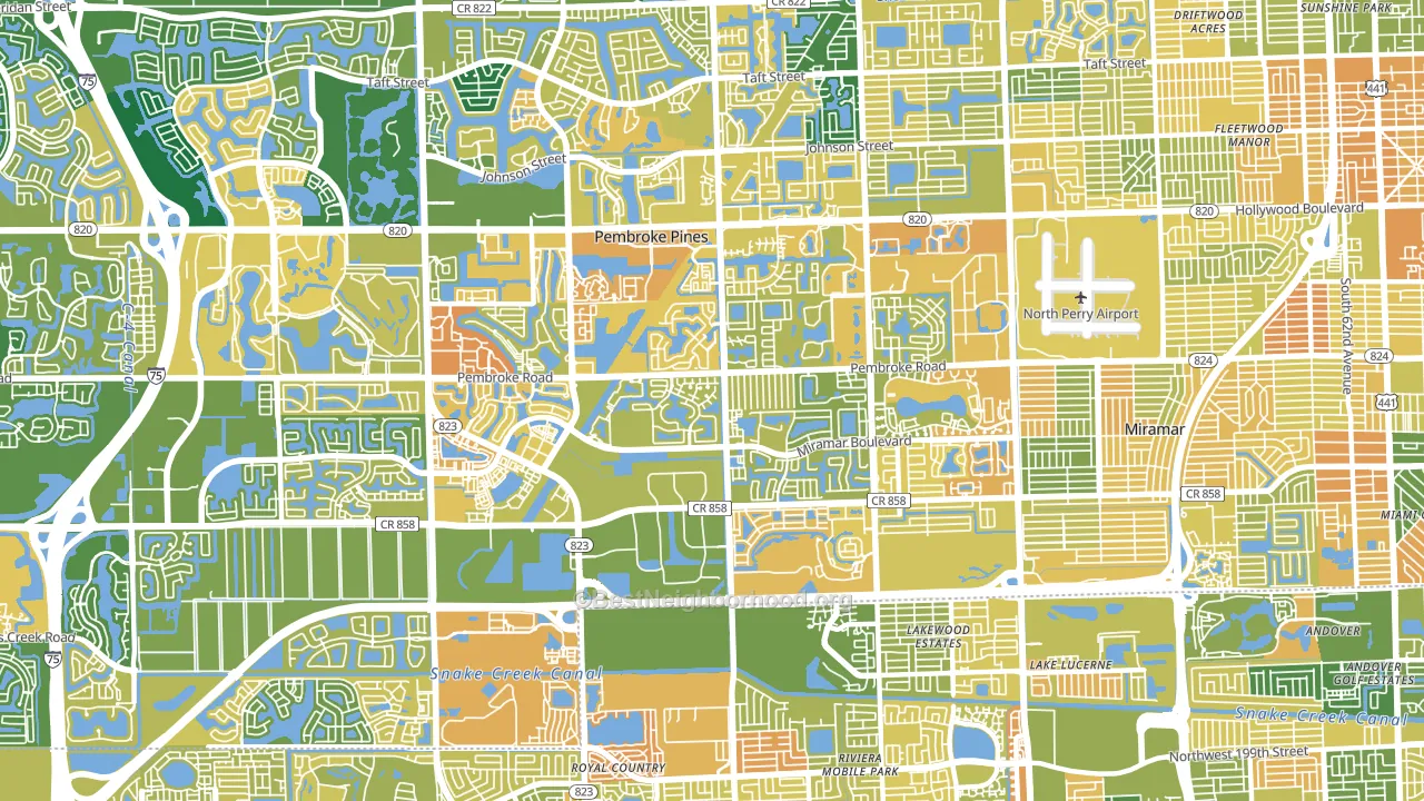 33025, FL block-group voter-turnout map