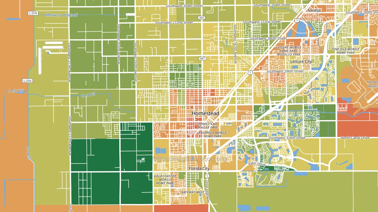 33030, FL block-group voter-turnout map