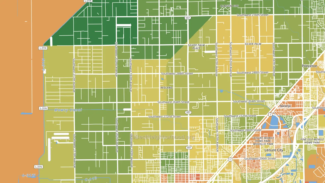 33031, FL block-group voter-turnout map