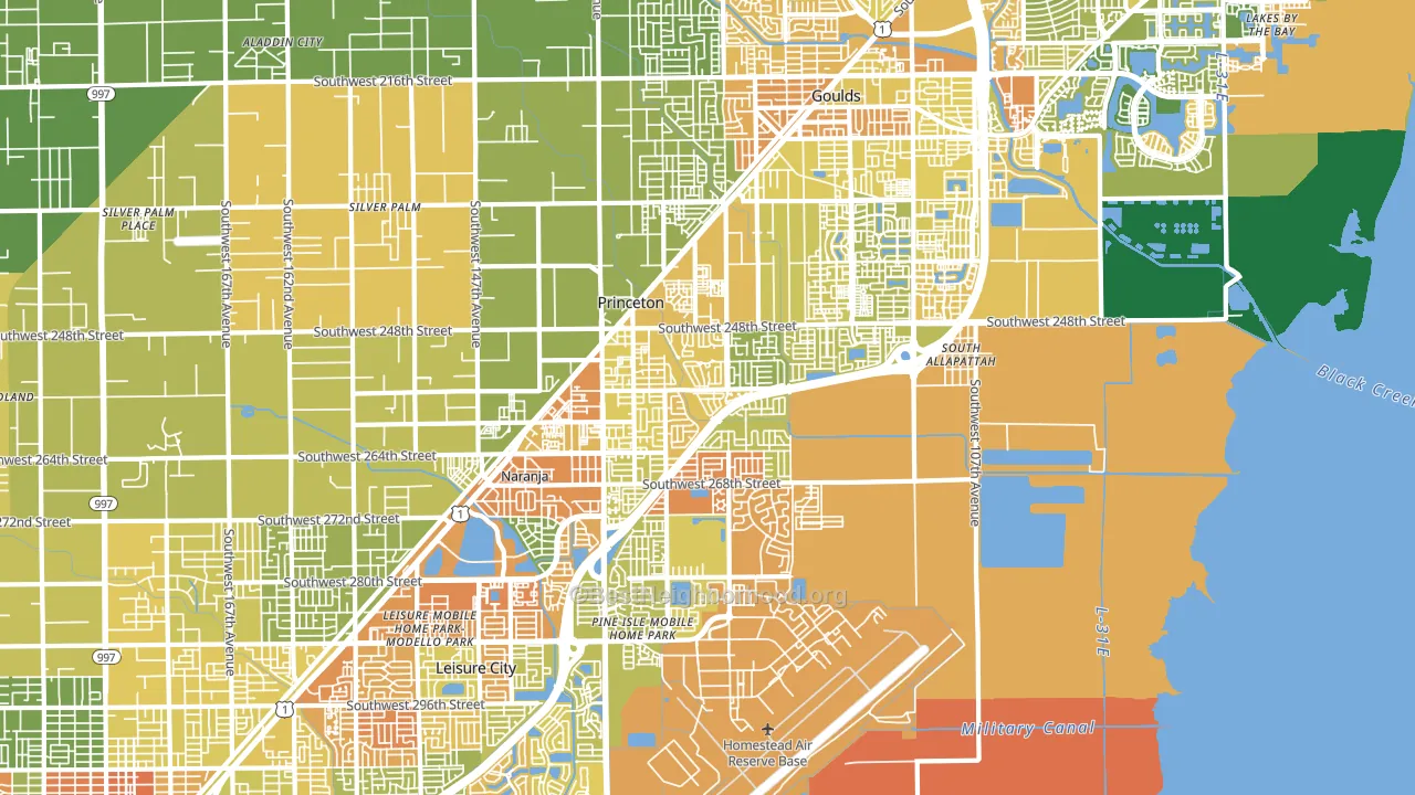 33032, FL block-group voter-turnout map
