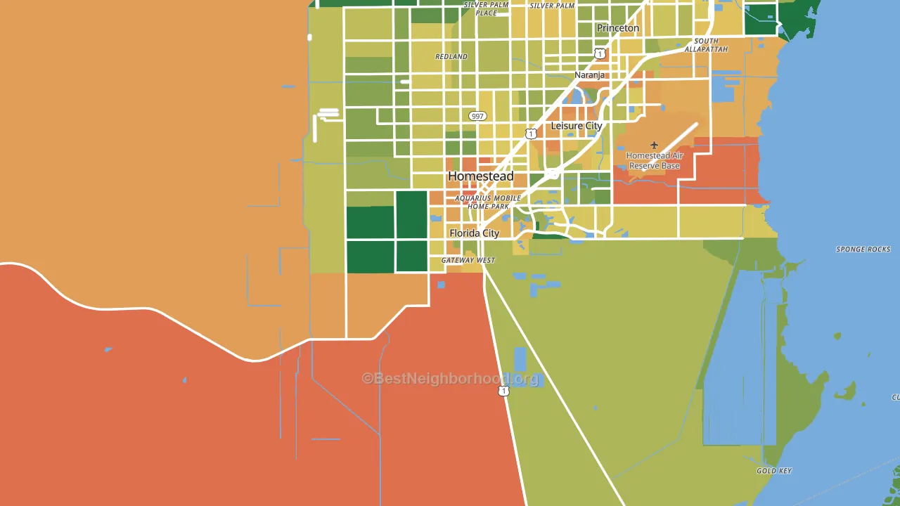 33034, FL block-group voter-turnout map