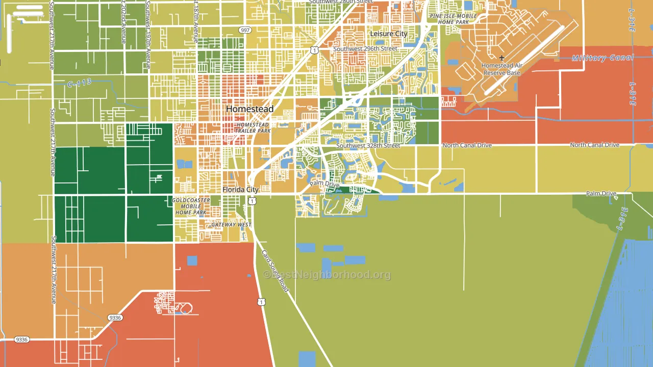 33035, FL block-group voter-turnout map
