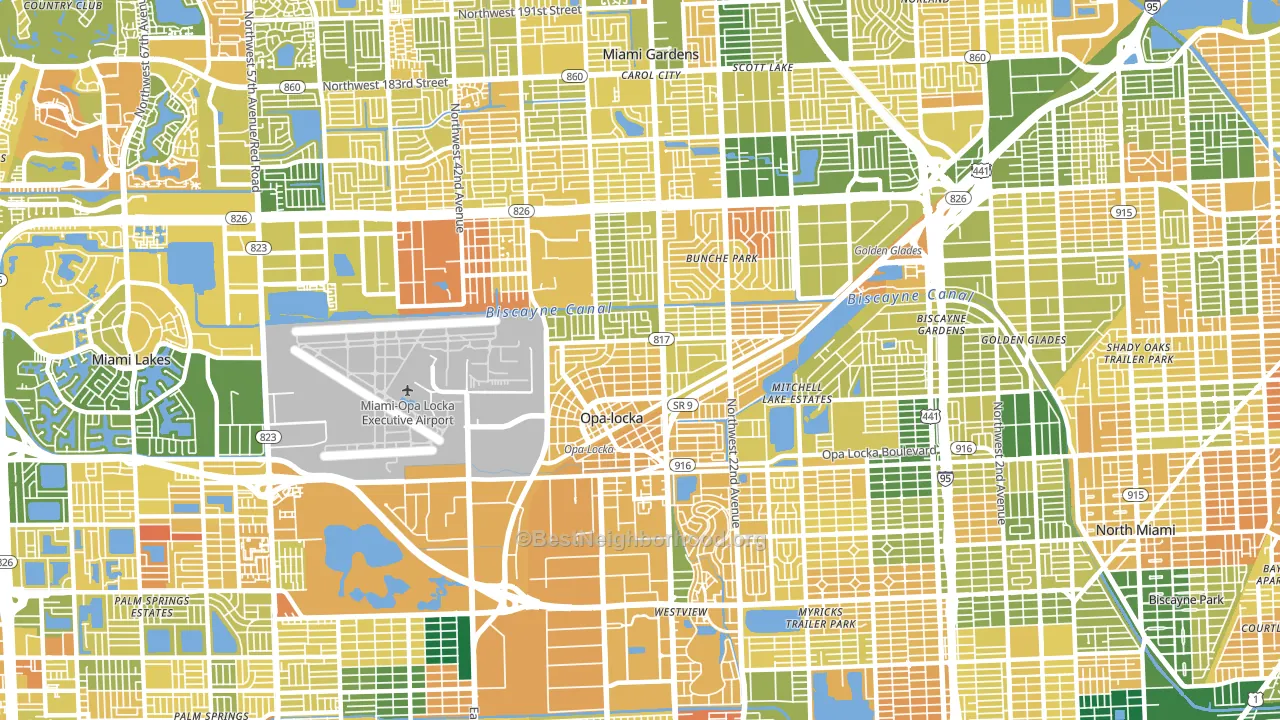 33054, FL block-group voter-turnout map