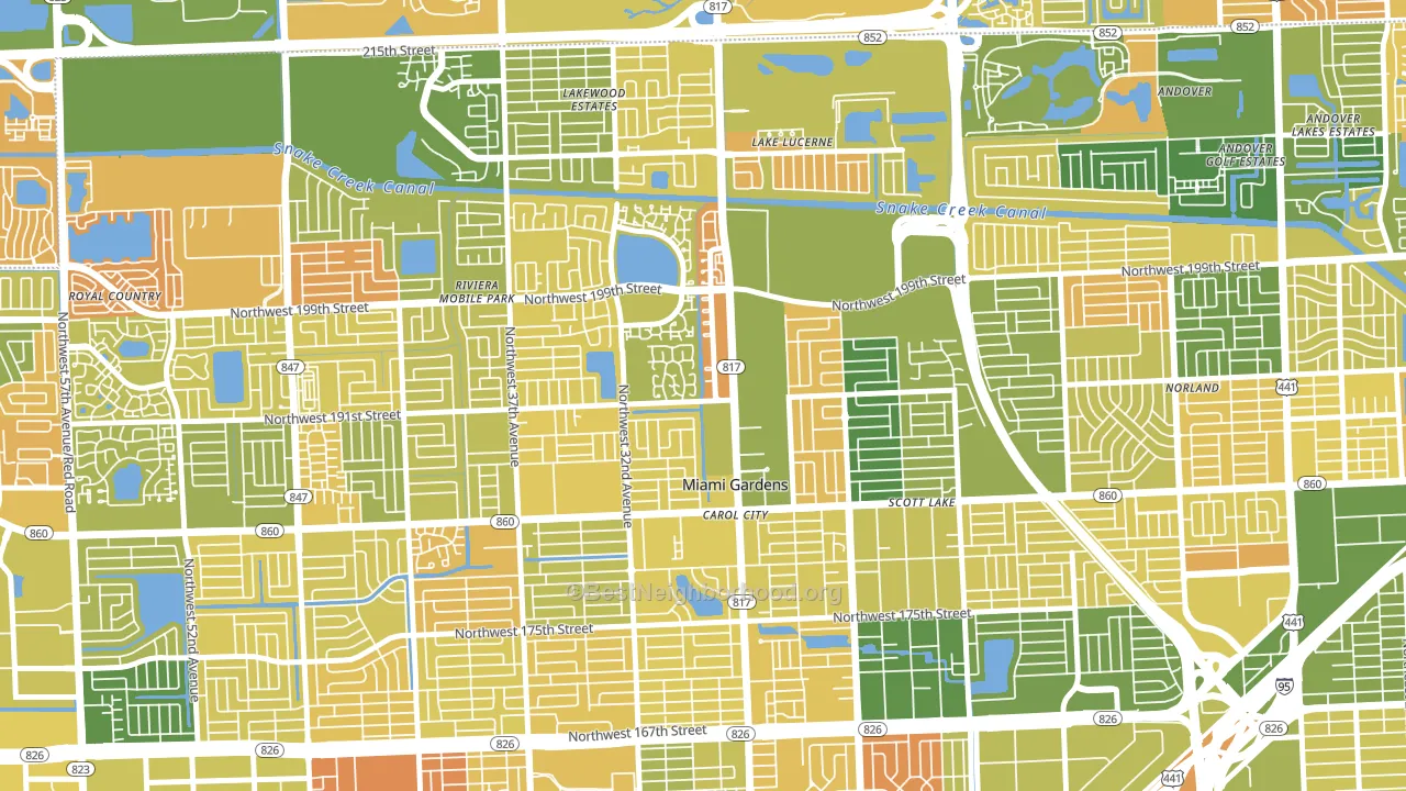 33056, FL block-group voter-turnout map
