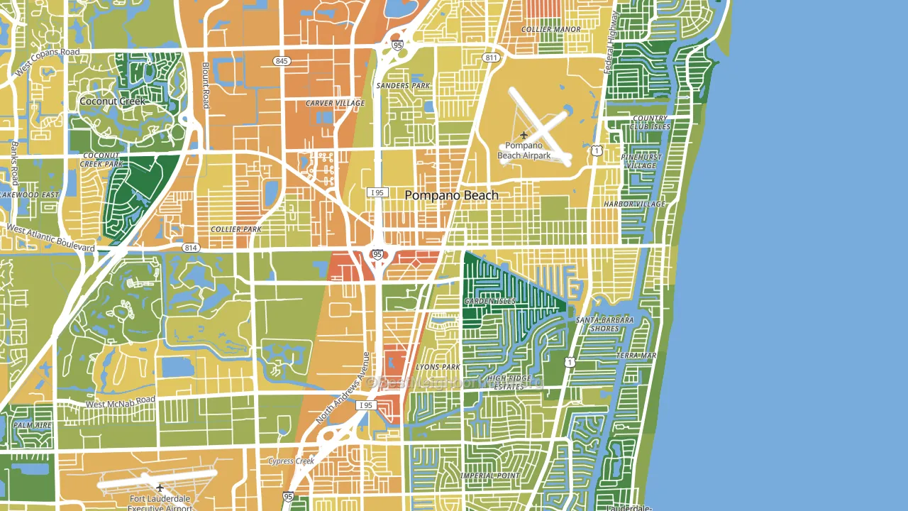 33060, FL block-group voter-turnout map