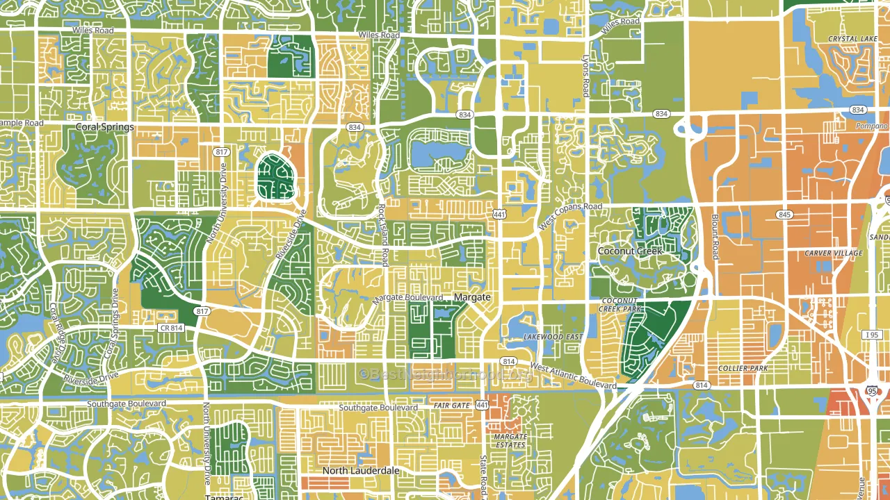 33063, FL block-group voter-turnout map