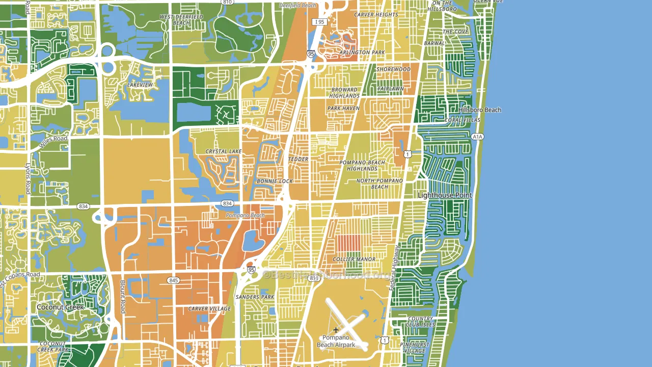 33064, FL block-group voter-turnout map