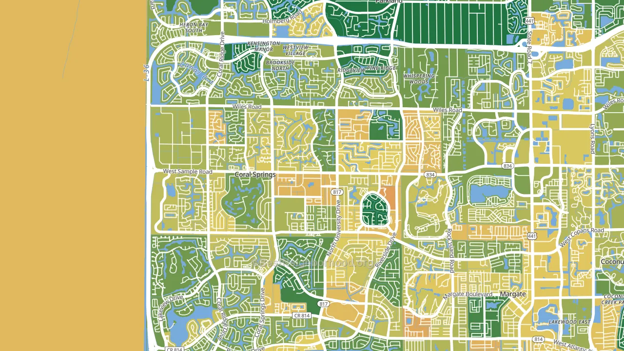 33065, FL block-group voter-turnout map