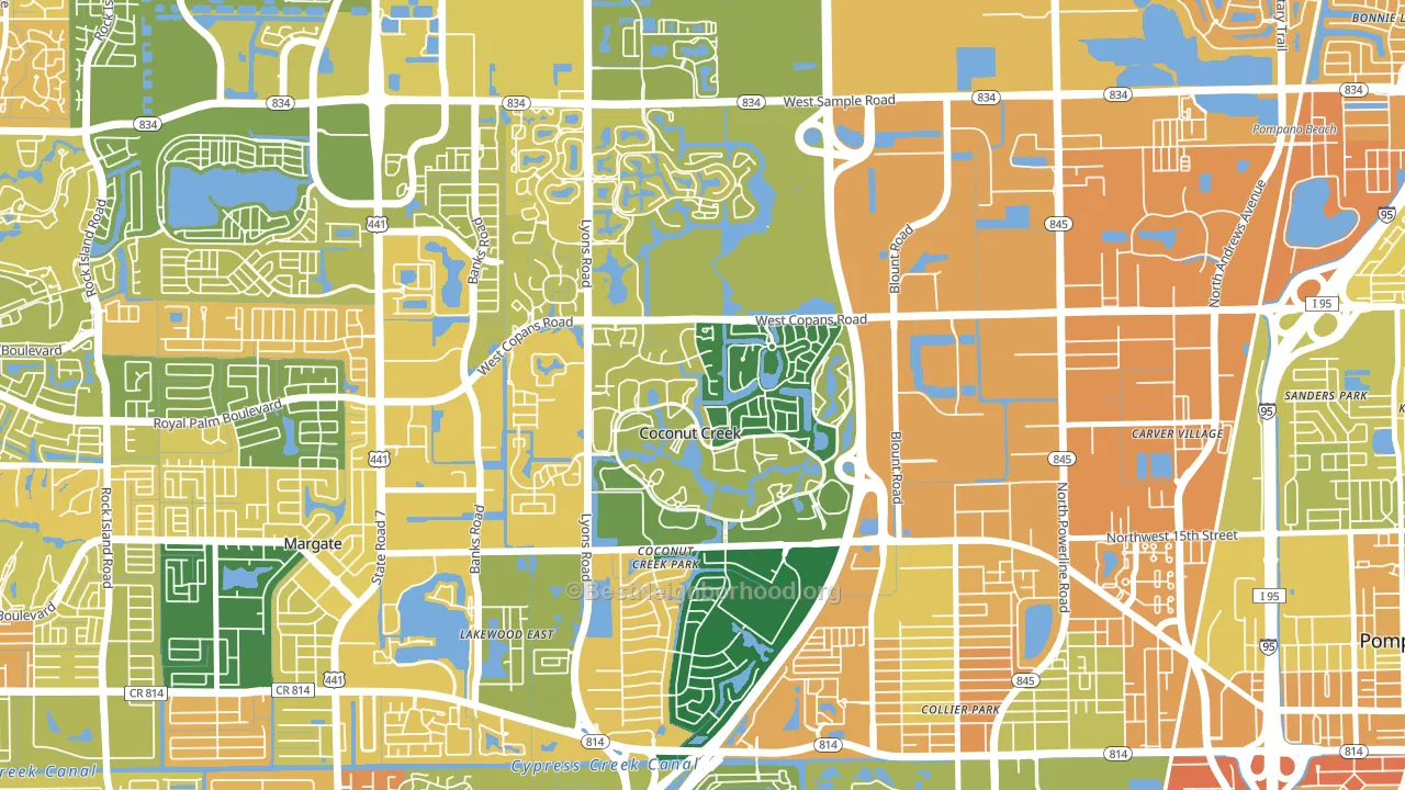 33066, FL block-group voter-turnout map